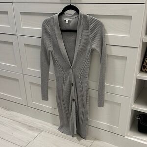 Banana Republic Gray Ribbed Cardigan